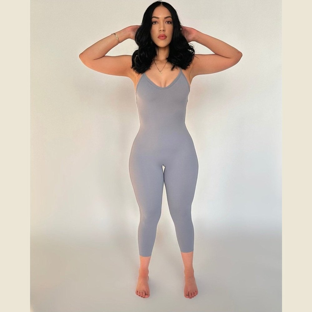 V-Cut Scrunch Jumpsuit