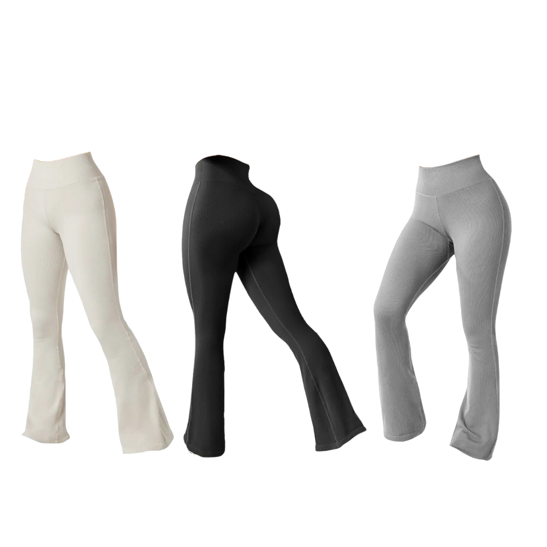 Pantalon de yoga évasé taille haute Shaper