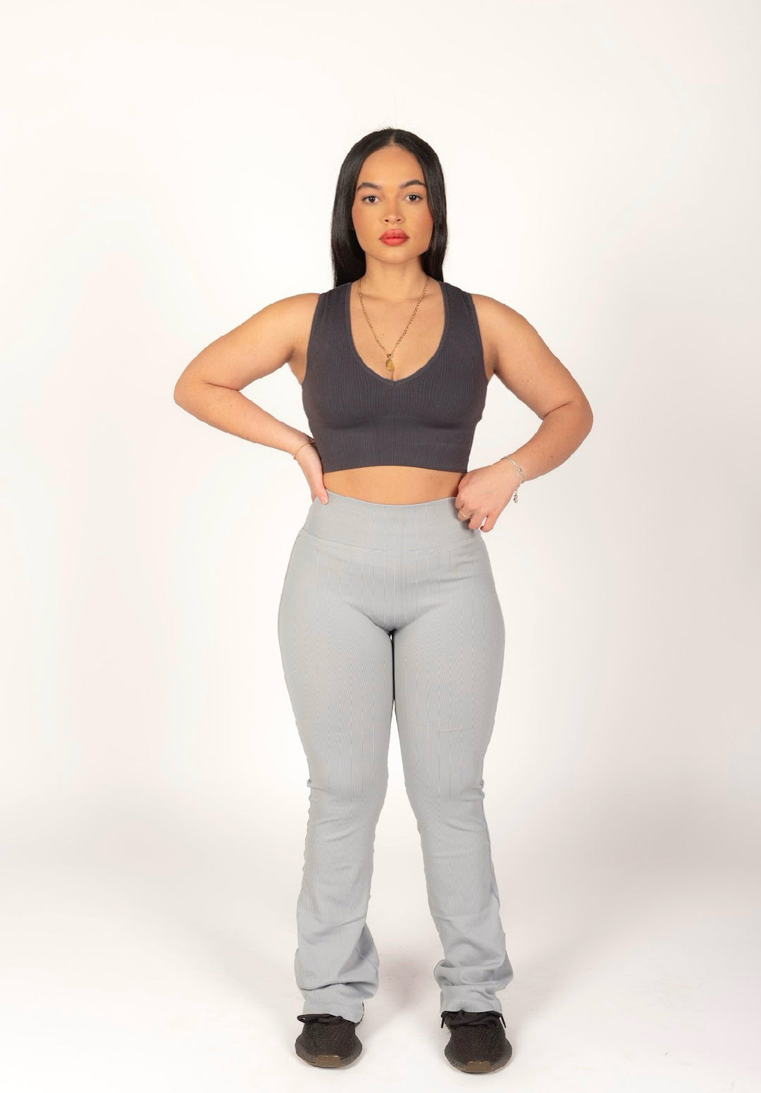Pantalon de yoga évasé taille haute Shaper