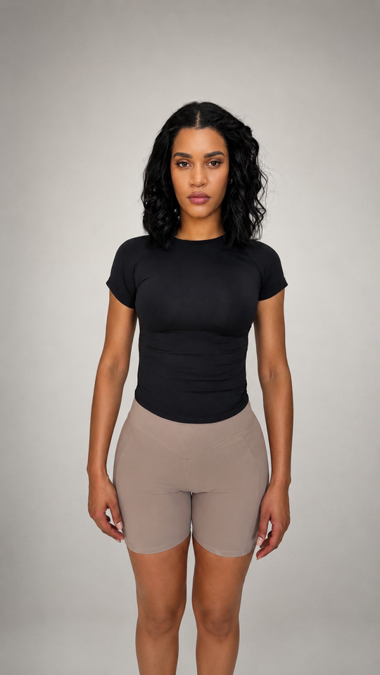 Waist-Sculpt Seamless Short T-Shirt