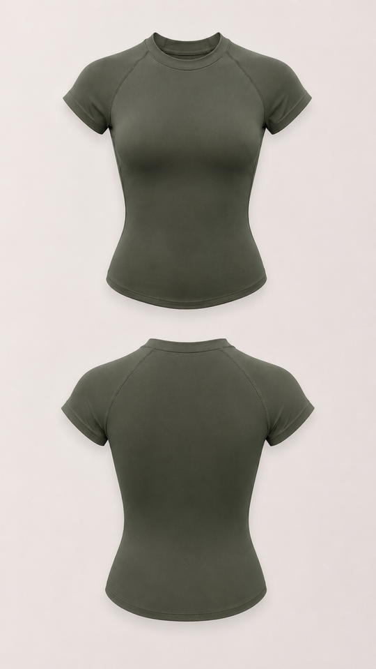 Waist-Sculpt Seamless Short T-Shirt