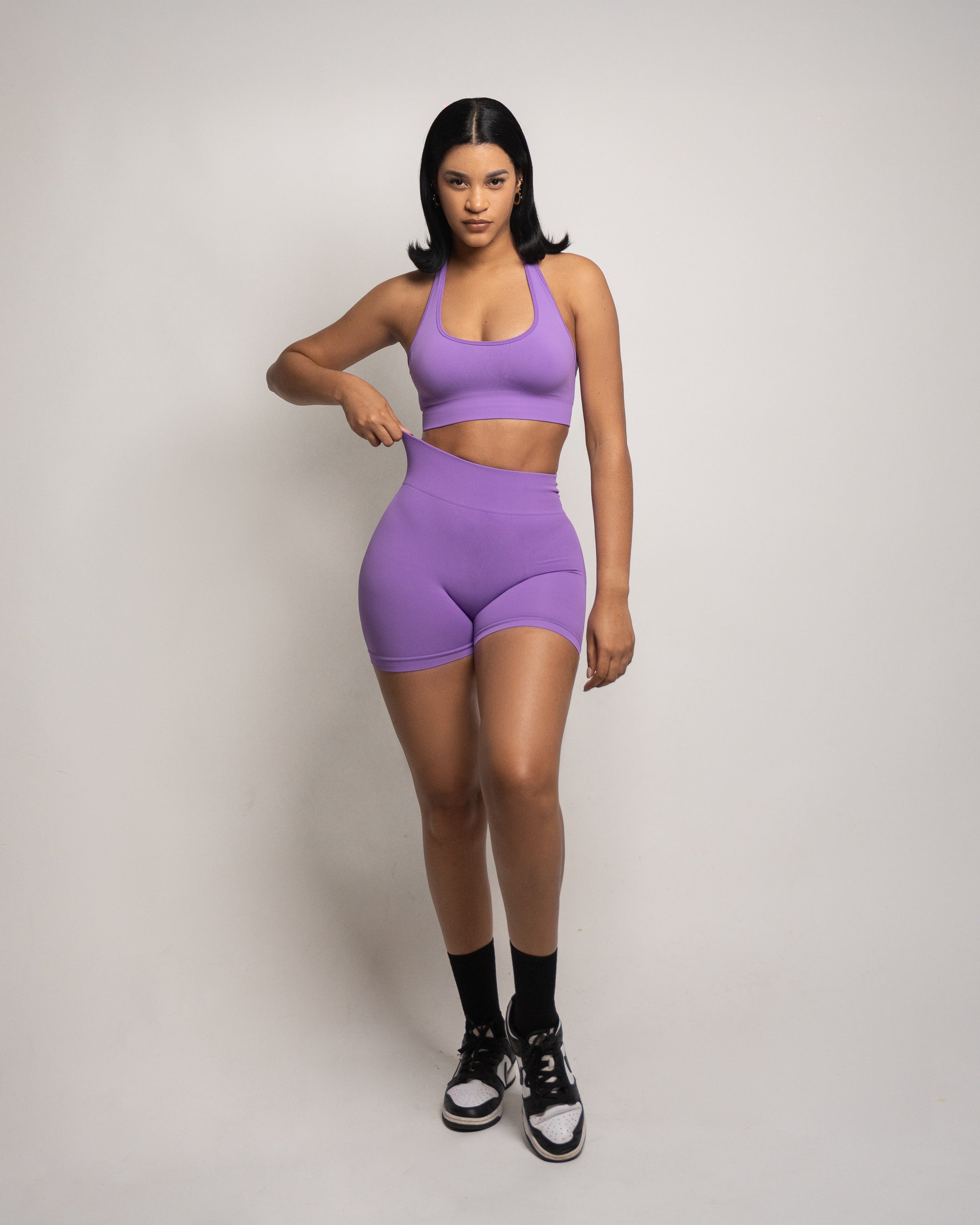Morado Seamless Scrunch Biker Shorts