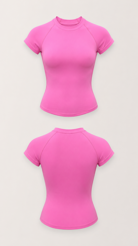 Waist-Sculpt Seamless Short T-Shirt