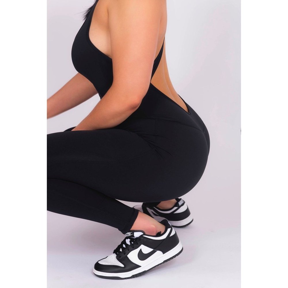 Leggings sin costuras de canalé gris poder