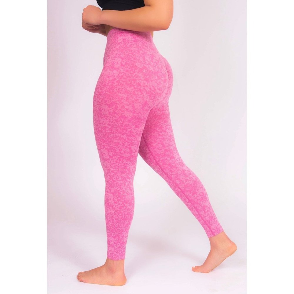 Leggings sin costuras de canalé gris poder