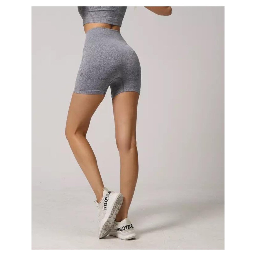 Shorts grises sin costuras con control de la barriga