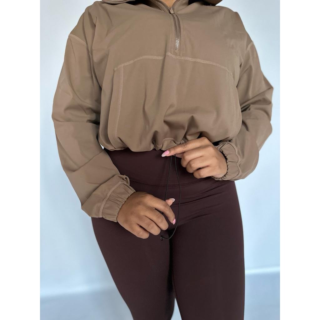 Lightweight Windbreaker Half-Zip Jacket