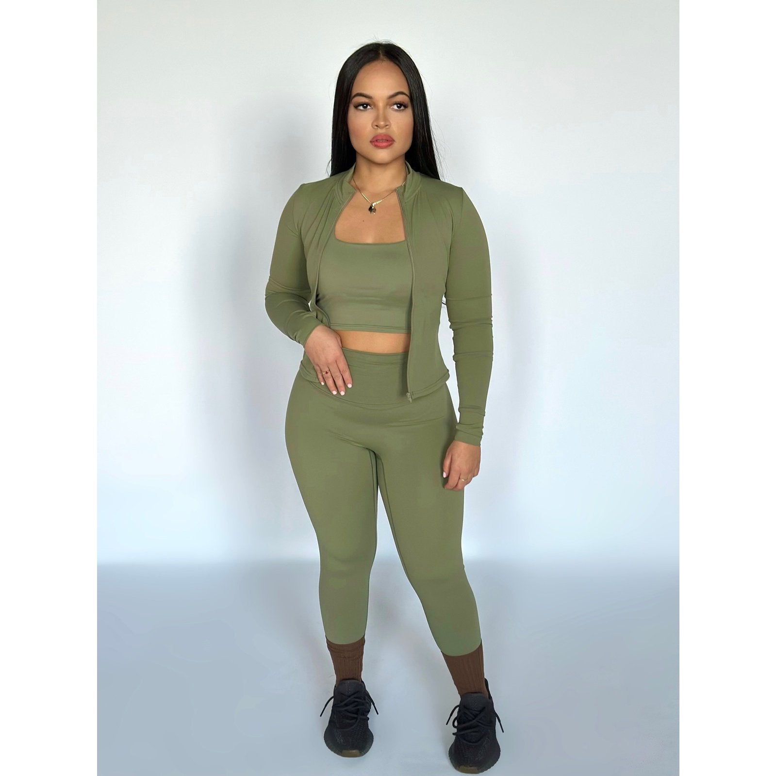 Shorts de ciclismo de tiro alto Green Shaper